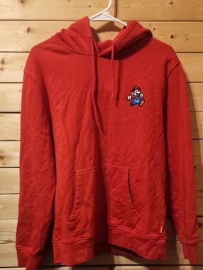 Levis Super Mario Hoodie Nintendo Power Size Small 80's